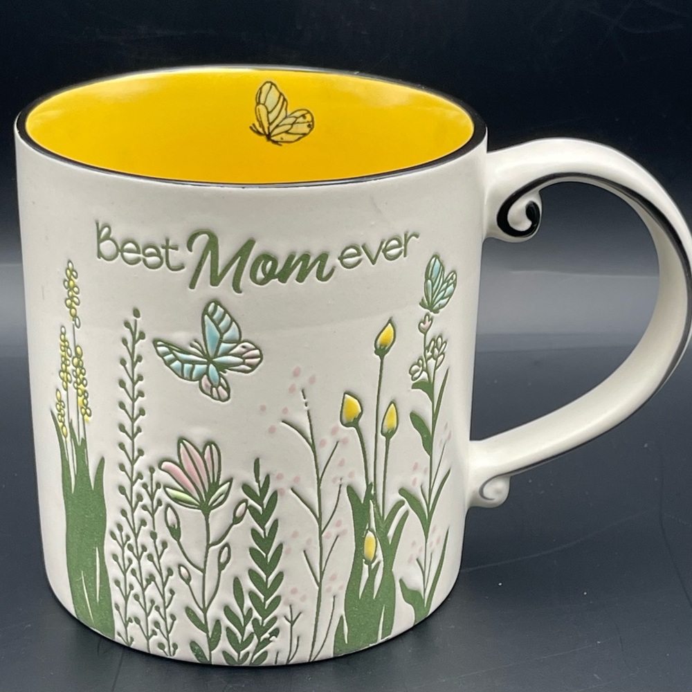 Spectrum Designz Best Mom Ever Mug | Floral Butterfly Ceramic